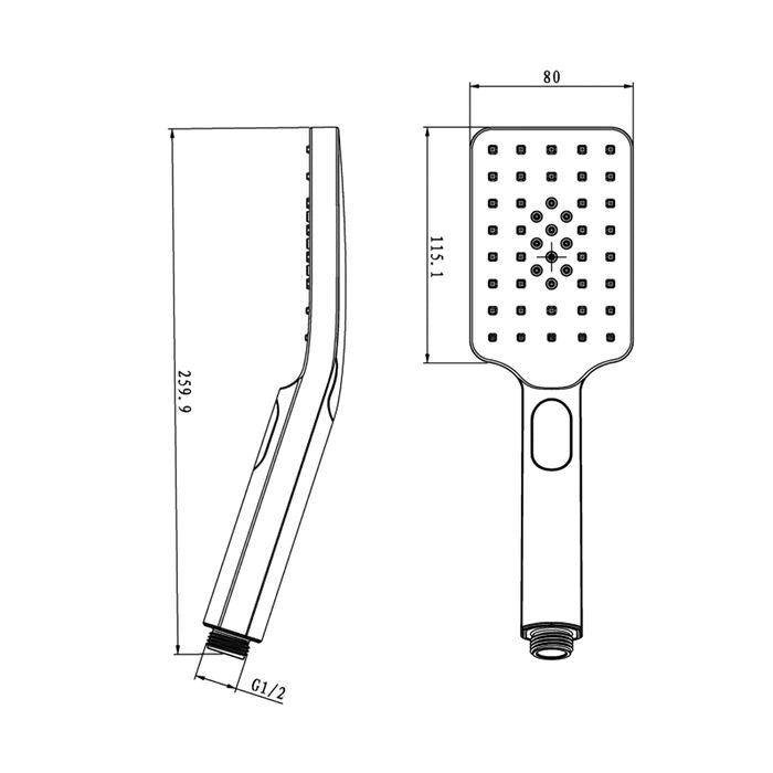 Shower handle TSSTIGM-HP