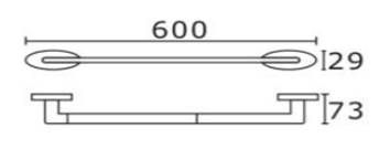 Icon Single Towel Rail 600 IS1511