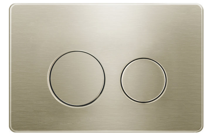 Round Brush Gold Stainless Dual -Flush Push Plate for R& T Mechanical Concealed  Cistern KL27BG