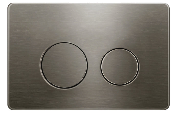 Round Gun Metal Stainless Dual -Flush Push Plate for R& T Mechanical Concealed  Cistern KL27GM