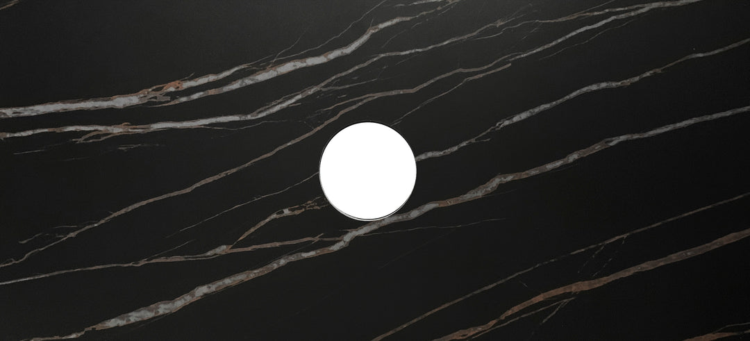 Rock Plate Stone 1200x465x15mm Empire Black - Above Counter No Taphole RP124EB-130