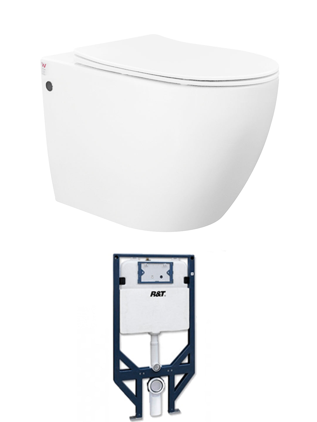 Voghera Wall Hung Pan slim seat with R&T Cistern only (Button Order Separately) IVWHPRLVAPK-NP