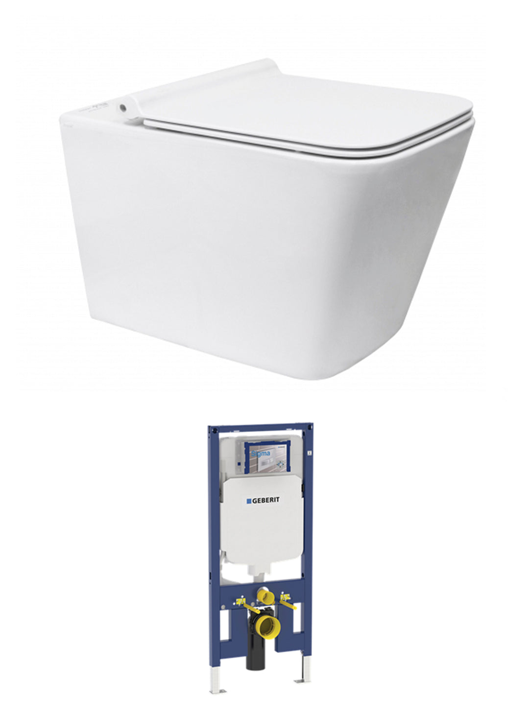 X-Cube Wall Hung Pan and Geberit Cistern (Button Order Separately) IXWHPPK-G-NP